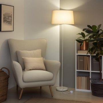 Brilagi - LED vloerlamp CERIA 1xE27/40W/230V diam. 45 cm beige/wit