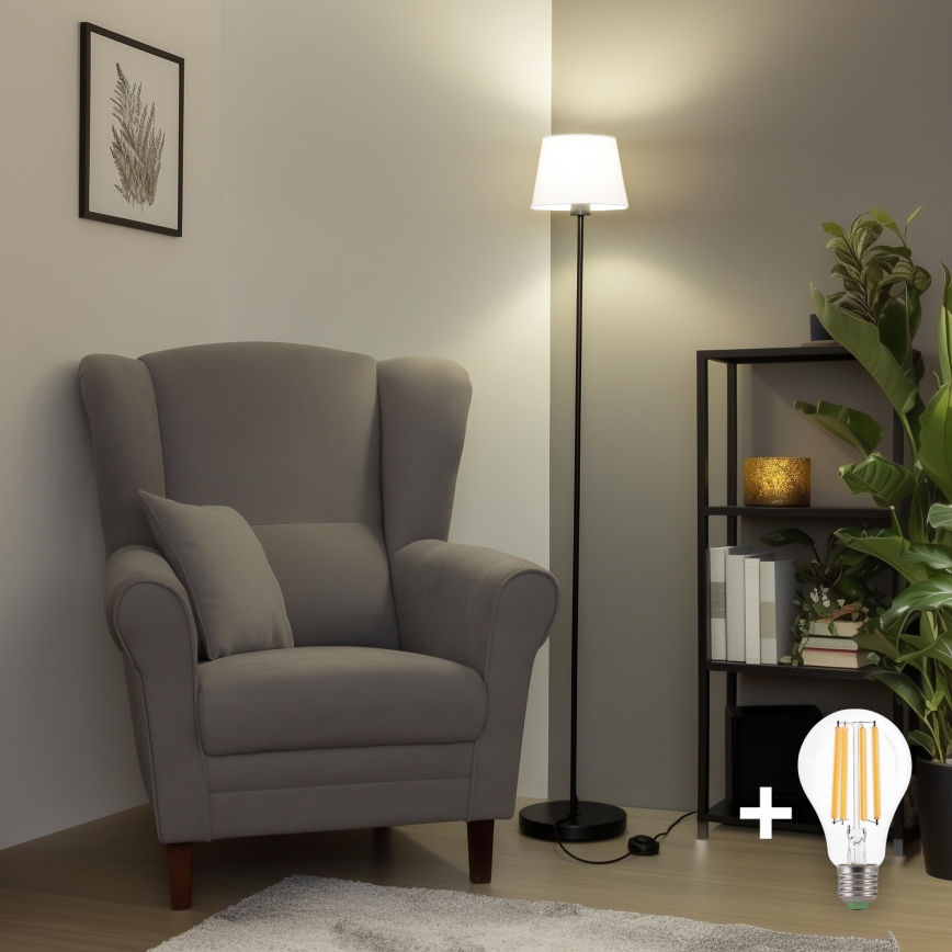 Brilagi - LED vloerlamp CERIA 1xE27/40W/230V pr. 20,5 cm wit/zwart