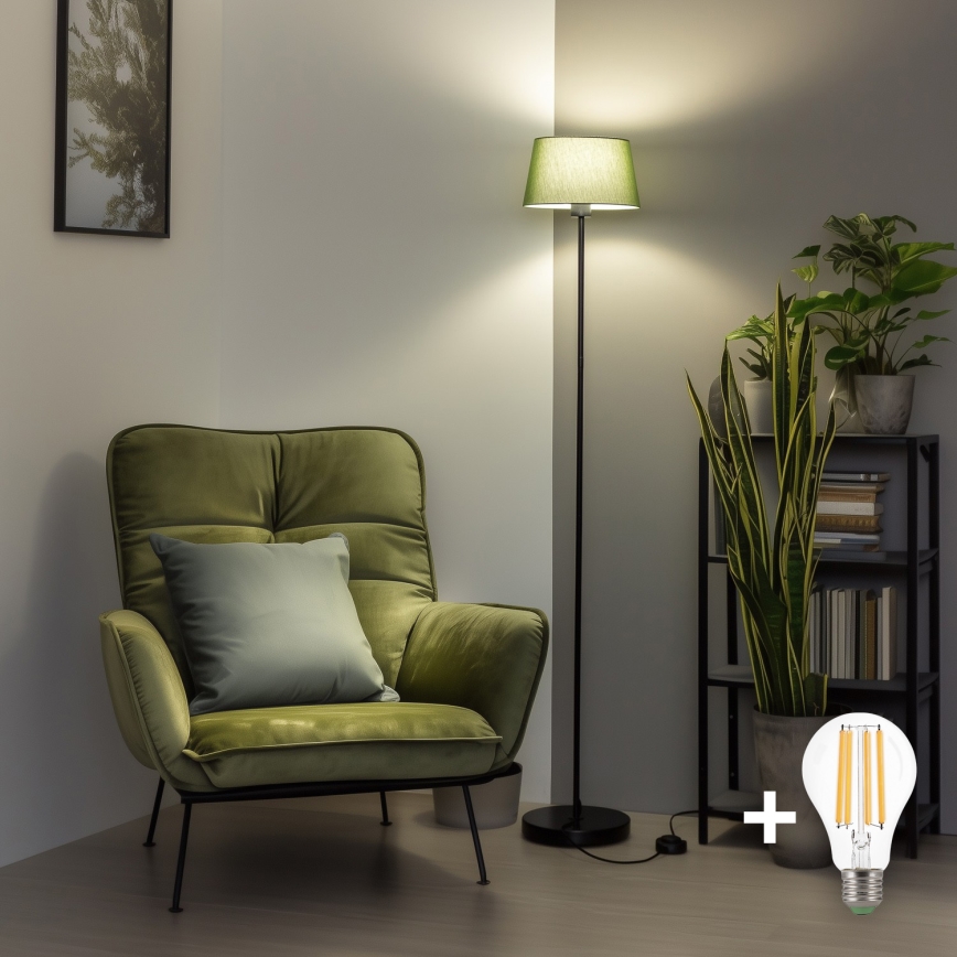 Brilagi - LED vloerlamp CERIA 1xE27/40W/230V Ø 25 cm groen/zwart