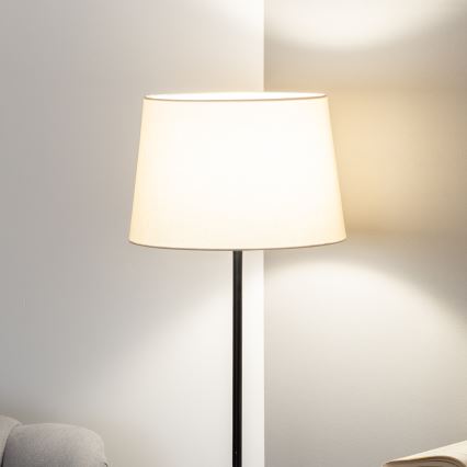 Brilagi - LED-vloerlamp CERIA 1xE27/40W/230V Ø 30 cm beige/zwart