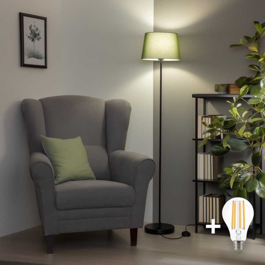 Brilagi - LED vloerlamp CERIA 1xE27/40W/230V Ø 30 cm groen/zwart