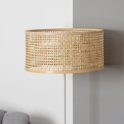 Brilagi - LED-vloerlamp CERIA 1xE27/40W/230V Ø 40 cm bamboe/wit