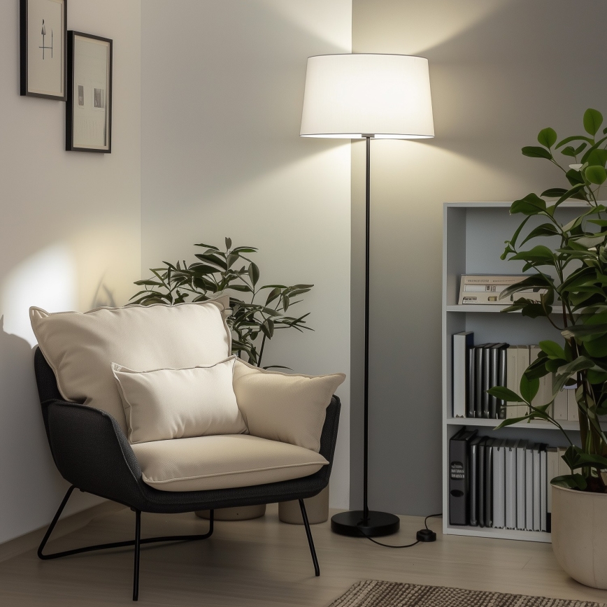 Brilagi - LED vloerlamp CERIA 1xE27/40W/230V, Ø 45 cm, wit/zwart