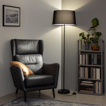 Brilagi - LED vloerlamp CERIA 1xE27/40W/230V Ø 45 cm zwart