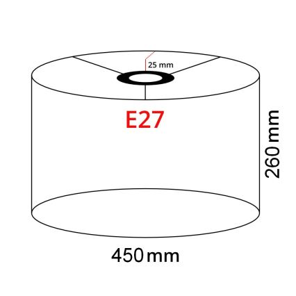 Brilagi - LED vloerlamp CERIA 1xE27/40W/230V Ø 45 cm zwart/wit