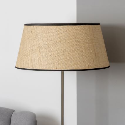 Brilagi - LED vloerlamp CERIA 1xE27/40W/230V Ø 50 cm beige/mat chroom