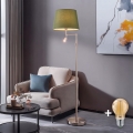 BRILAGI - LED vloerlamp CERIA 1xE27/60W/230V + LED/2,1W Ø 30 cm mat chroom/groen