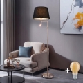 BRILAGI - LED vloerlamp CERIA 1xE27/60W/230V + LED/2,1W Ø 30 cm mat chroom/zwart