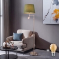 BRILAGI - LED Vloerlamp CERIA 1xE27/60W/230V + LED/2,1W Ø 45 cm mat chroom/groen