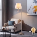 BRILAGI - LED vloerlamp CERIA 1xE27/60W/230V + LED/2,1W Ø 45 cm mat chroom/wit