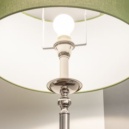Brilagi - LED vloerlamp CERIA 1xE27/60W/230V Ø 45 cm glanzend chroom/groen