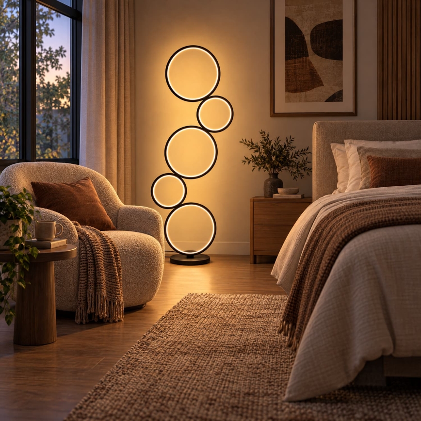 BRILAGI - LED vloerlamp ECHO LED/36W/230V 4000K 110 cm zwart
