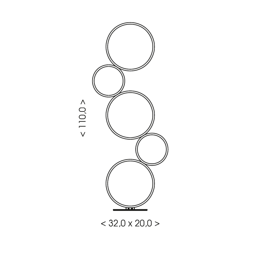 Brilagi - LED vloerlamp ECHO LED/36W/230V 4000K 110 cm zwart
