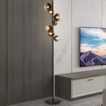 Brilagi - LED vloerlamp MILLA 7xG9/3W/230V bruin/rookbruin