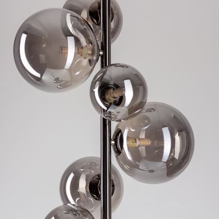 Brilagi - LED Vloerlamp MILLA 7xG9/3W/230V zwart chroom/gerookt