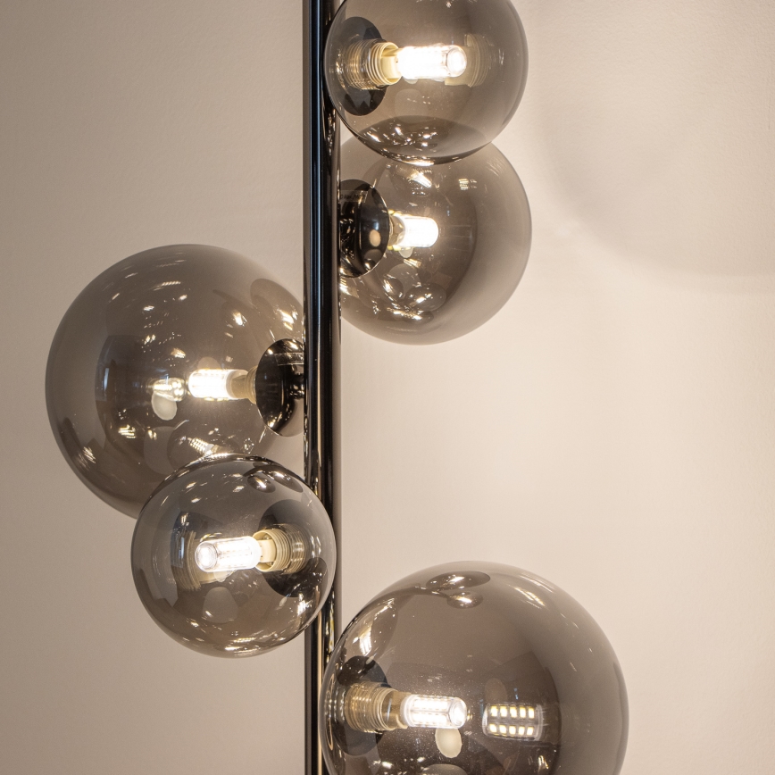 Brilagi - LED Vloerlamp MILLA 7xG9/3W/230V zwart chroom/gerookt