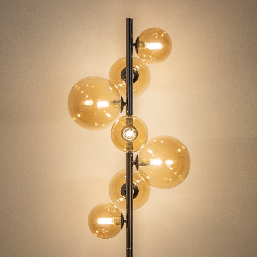 Brilagi - LED-vloerlamp MILLA 7xG9/3W/230V zwart chroom/goud