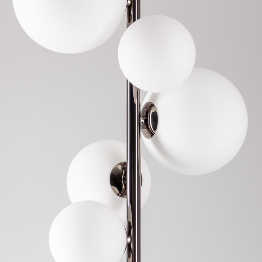 Brilagi - LED Vloerlamp MILLA 7xG9/3W/230V zwart chroom/wit