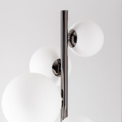 Brilagi - LED Vloerlamp MILLA 7xG9/3W/230V zwart chroom/wit