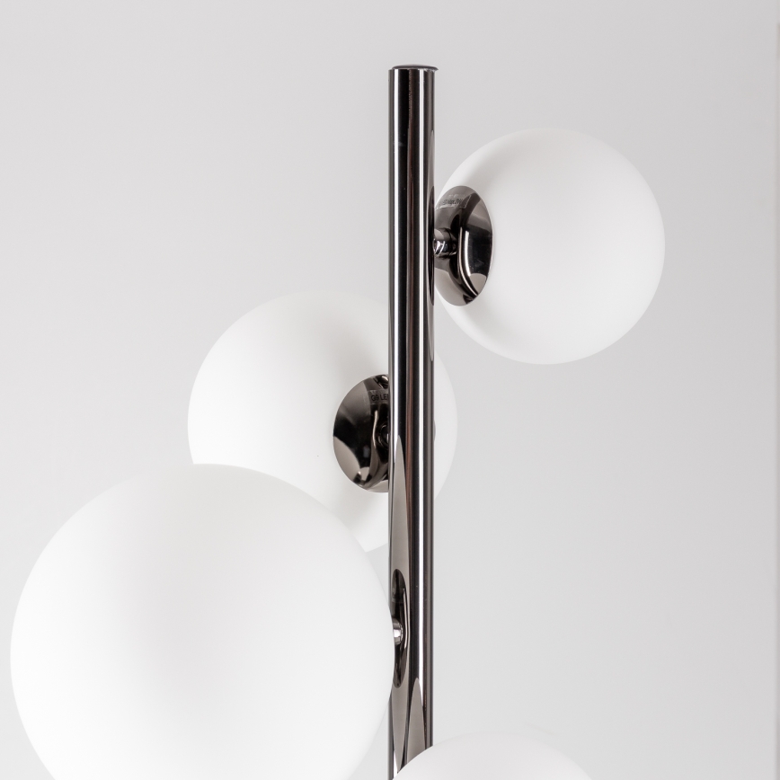 Brilagi - LED Vloerlamp MILLA 7xG9/3W/230V zwart chroom/wit