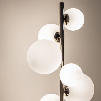 Brilagi - LED Vloerlamp MILLA 7xG9/3W/230V zwart chroom/wit