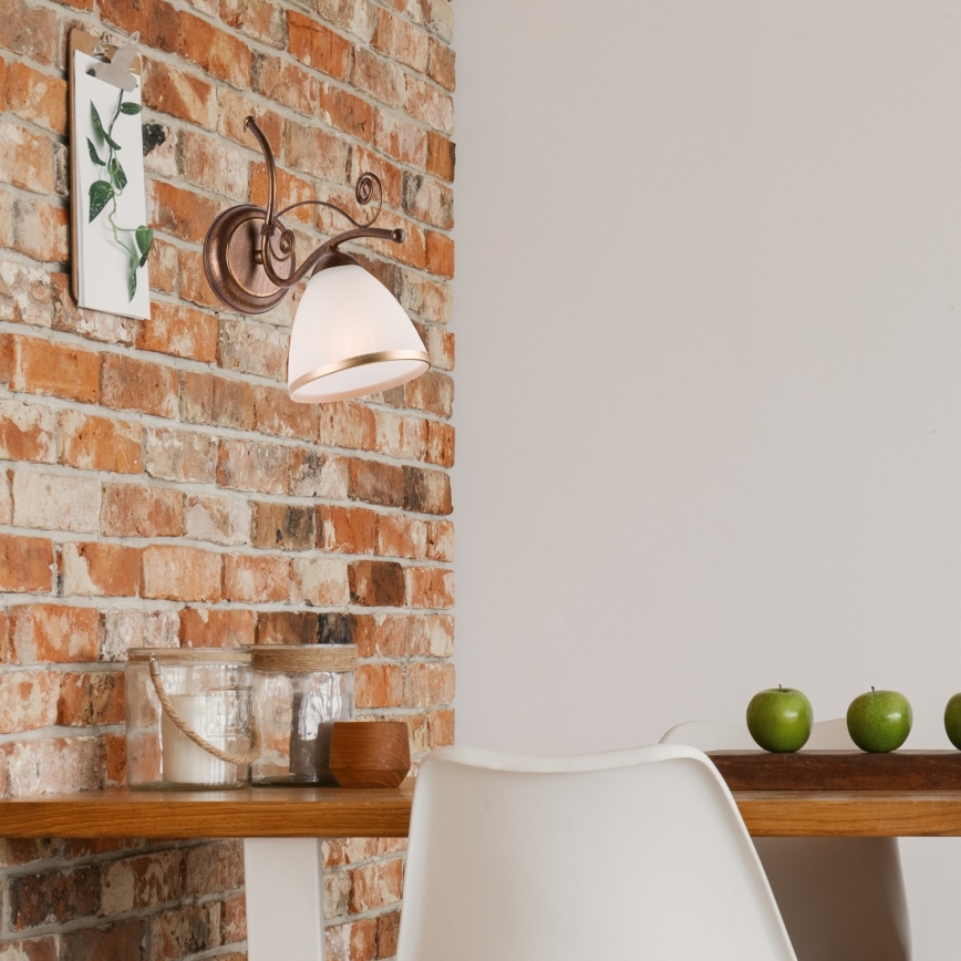 Brilagi - LED wand verlichting ANTICO 1xE27/60W/230V brons patina