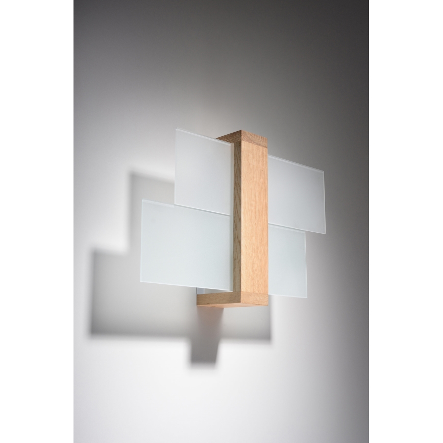 Brilagi -  LED wand verlichting HERA 1xE27/7,5W/230V hout