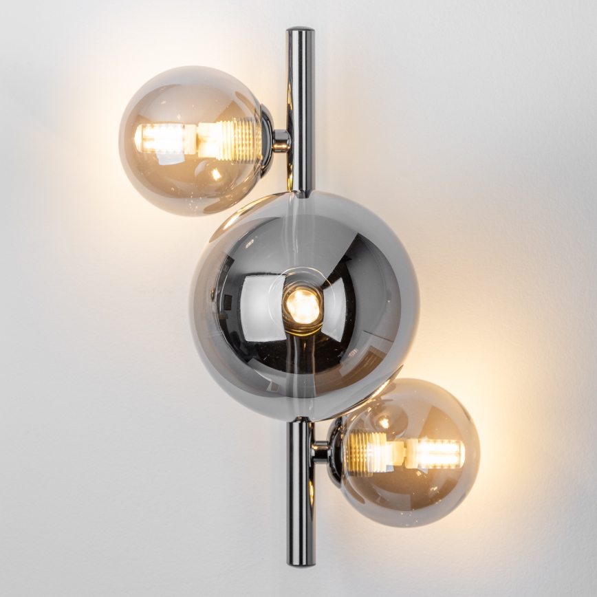 Brilagi - LED wand verlichting MILLA 3xG9/3W/230V glanzend chroom/gerookt