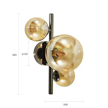 Brilagi - LED wand verlichting MILLA 3xG9/3W/230V glanzend chroom/goud