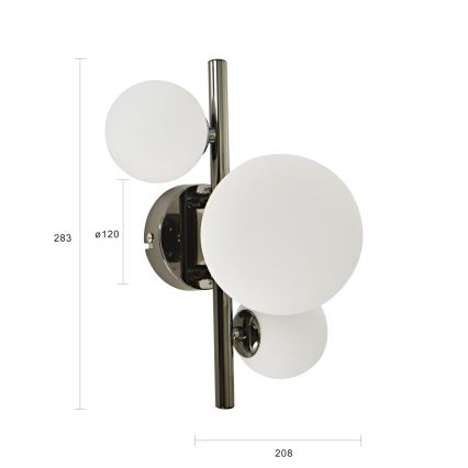 Brilagi - LED wand verlichting MILLA 3xG9/3W/230V glanzend chroom/wit