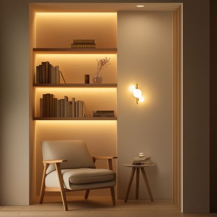 Brilagi - LED wand verlichting MILLA 3xG9/3W/230V goud/wit