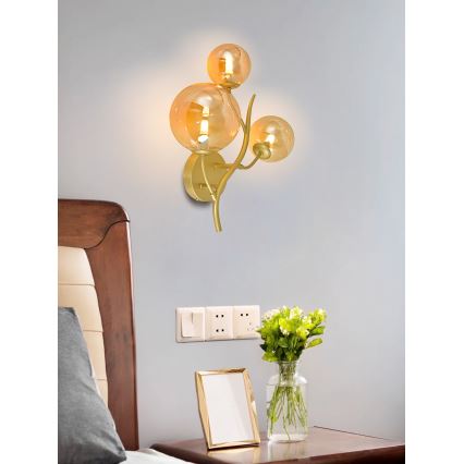 Brilagi - LED wand verlichting MISTEL 3xG9/3W/230V goud