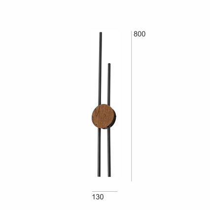 Brilagi - LED wand verlichting WOODY COLLINE LED/15W/230V 80 cm eiken kers