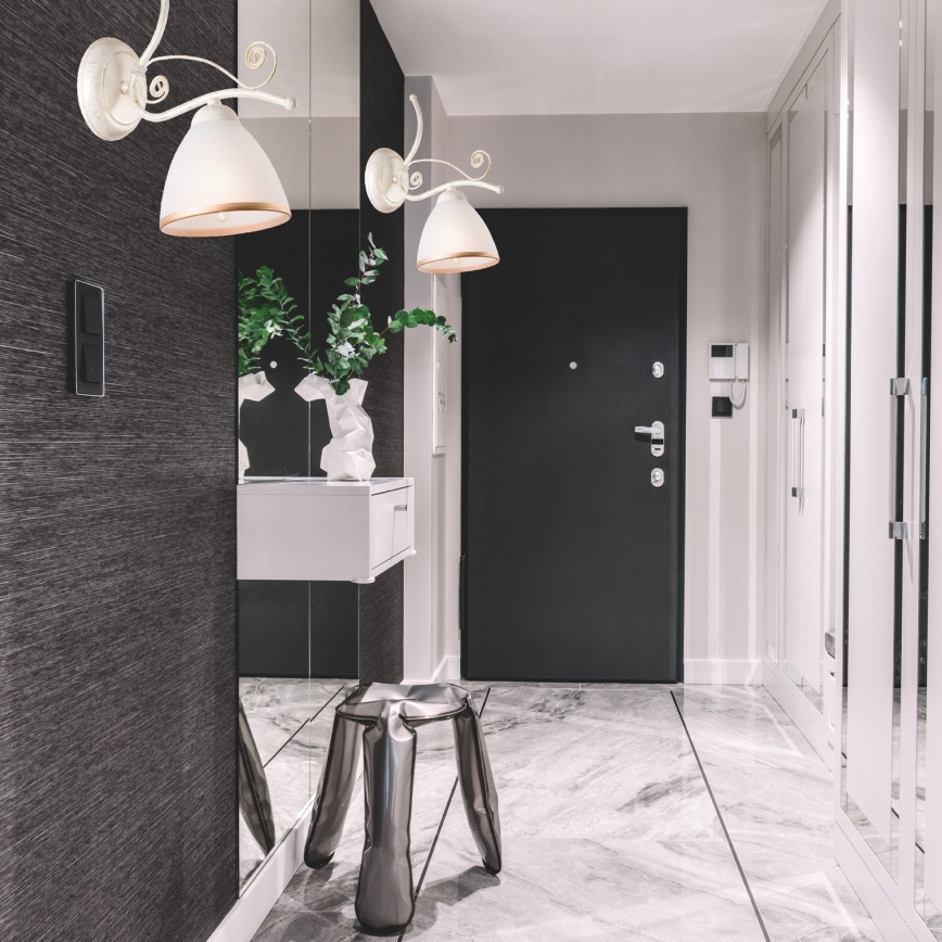 Brilagi - LED-wandlamp ANTICO 1xE27/60W/230V 3000K witte patina