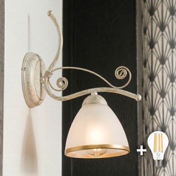 Brilagi - LED-wandlamp ANTICO 1xE27/60W/230V witte patina