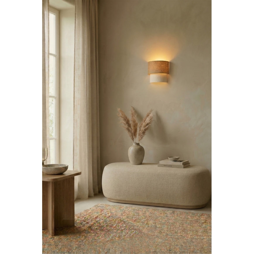 Brilagi - LED-wandlamp BOHO ECO 1xE27/10W/230V beige/crème