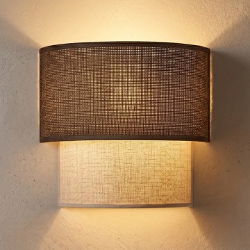 Brilagi - LED-wandlamp BOHO ECO 1xE27/10W/230V bruin/crème
