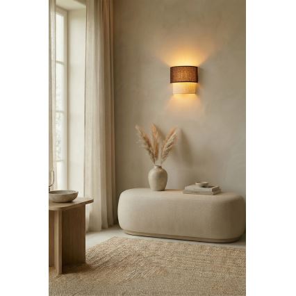 Brilagi - LED-wandlamp BOHO ECO 1xE27/10W/230V bruin/crème