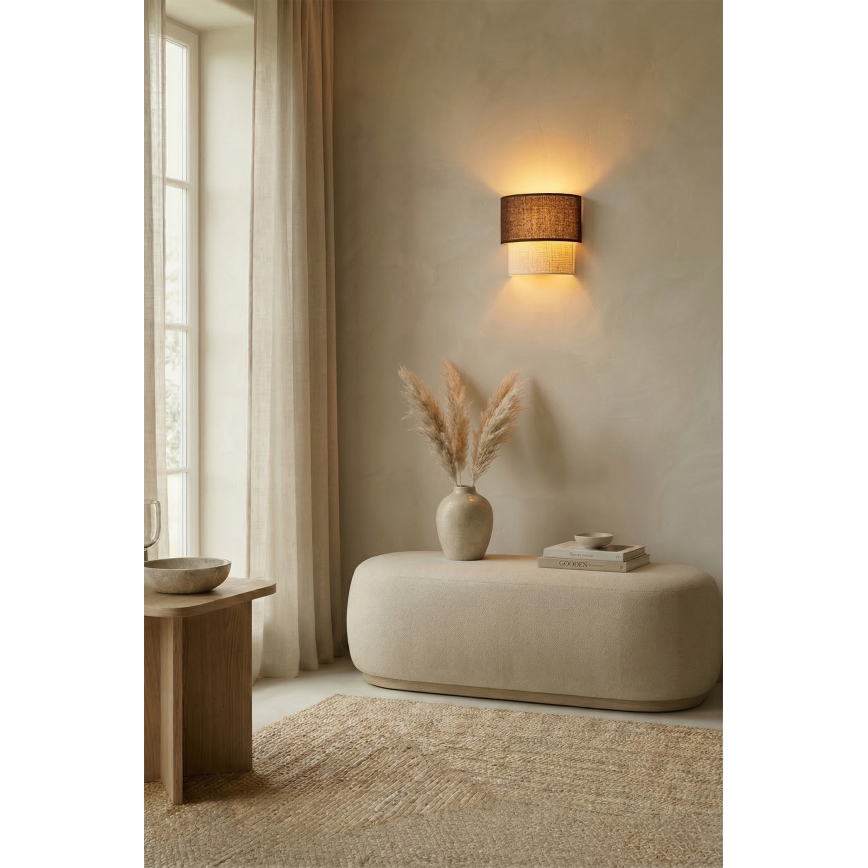 Brilagi - LED-wandlamp BOHO ECO 1xE27/10W/230V bruin/crème