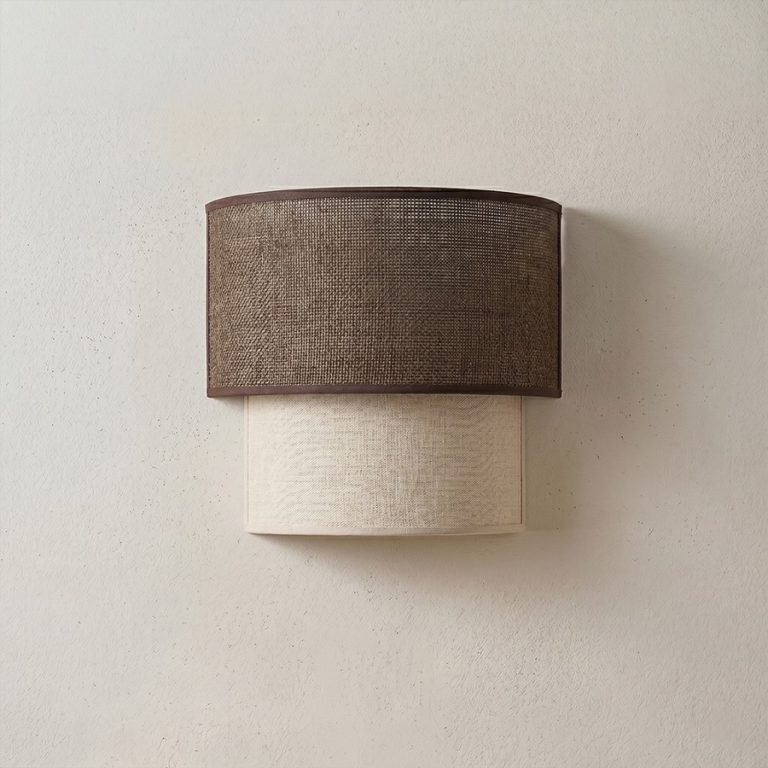 Brilagi - LED-wandlamp BOHO ECO 1xE27/10W/230V bruin/crème