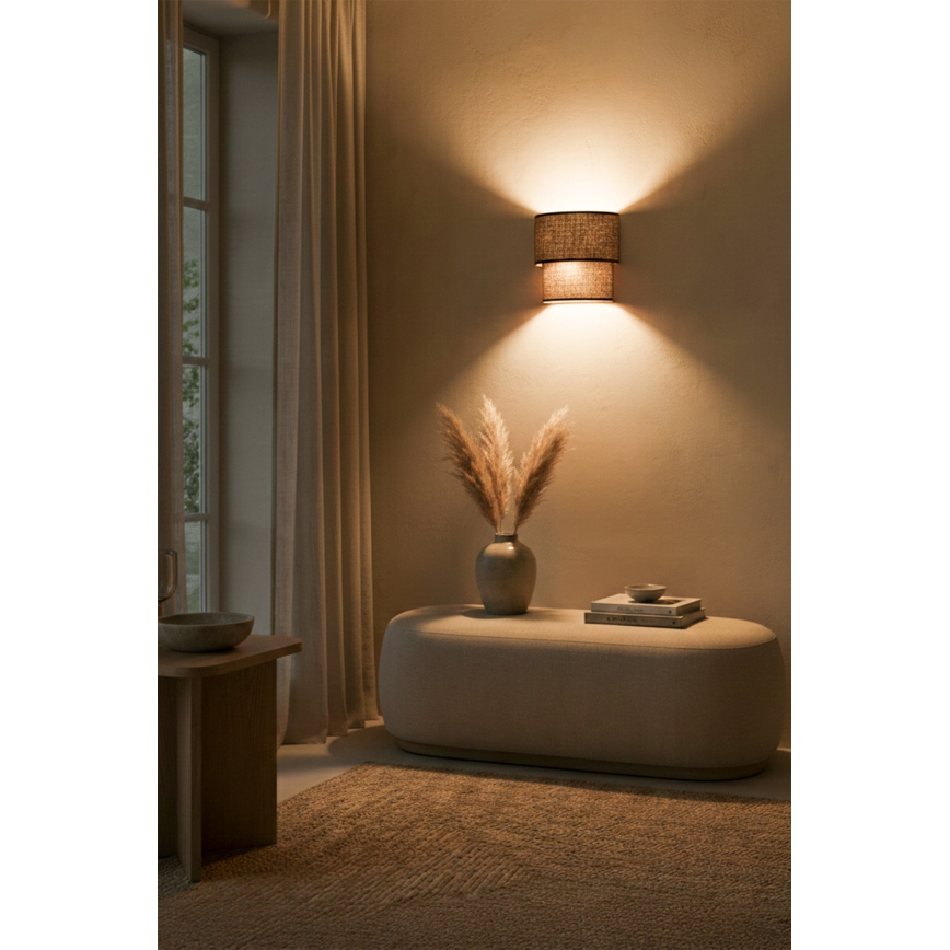 Brilagi - LED wandlamp BOHO ECO 1xE27/10W/230V bruin