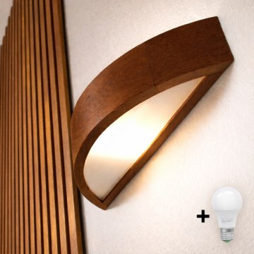 Brilagi - LED-wandlamp CARVALHO 1xE27/15W/230V eik/kers