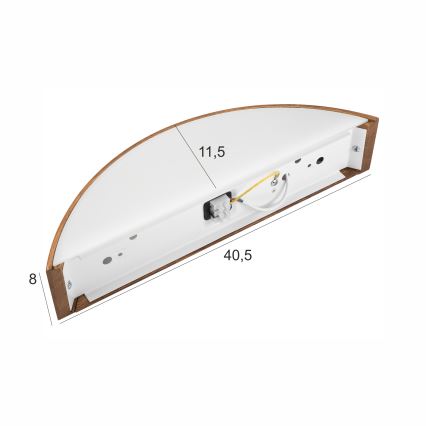 Brilagi - LED-wandlamp CARVALHO 1xE27/15W/230V eik/kers