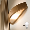 Brilagi - LED-wandlamp CARVALHO 1xE27/15W/230V eiken