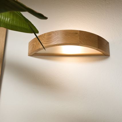 Brilagi - LED-wandlamp CARVALHO 1xE27/15W/230V eiken