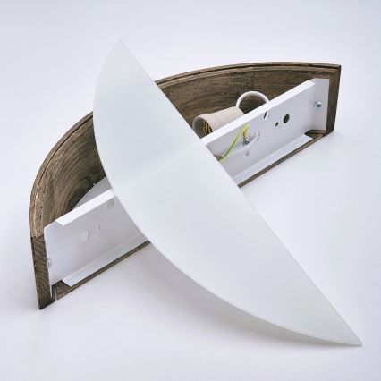 Brilagi - LED-wandlamp CARVALHO 1xE27/15W/230V eiken/walnoot