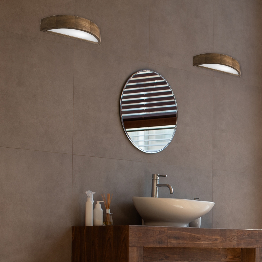 Brilagi - LED Wandlamp CARVALHO 1xE27/60W/230V eiken walnoot