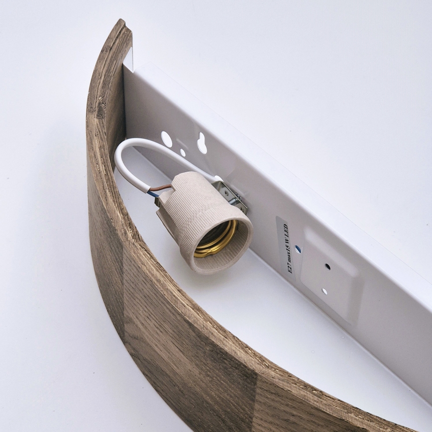 Brilagi - LED Wandlamp CARVALHO 1xE27/60W/230V eiken walnoot