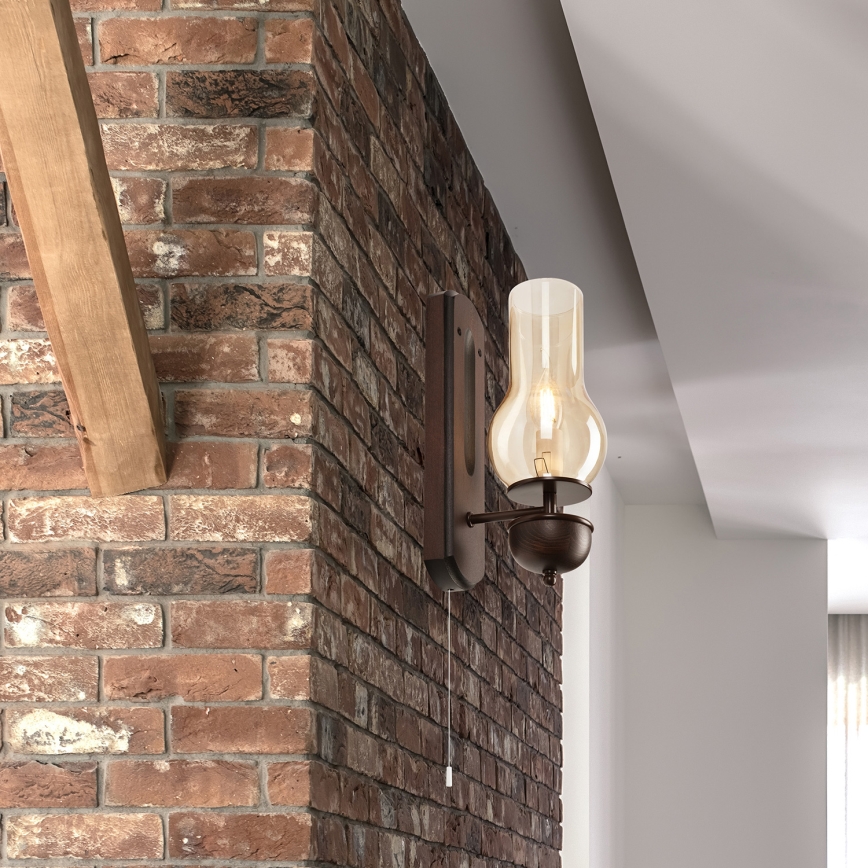 Brilagi - LED Wandlamp COTTAGE 1xE14/40W/230V beuken/bruin