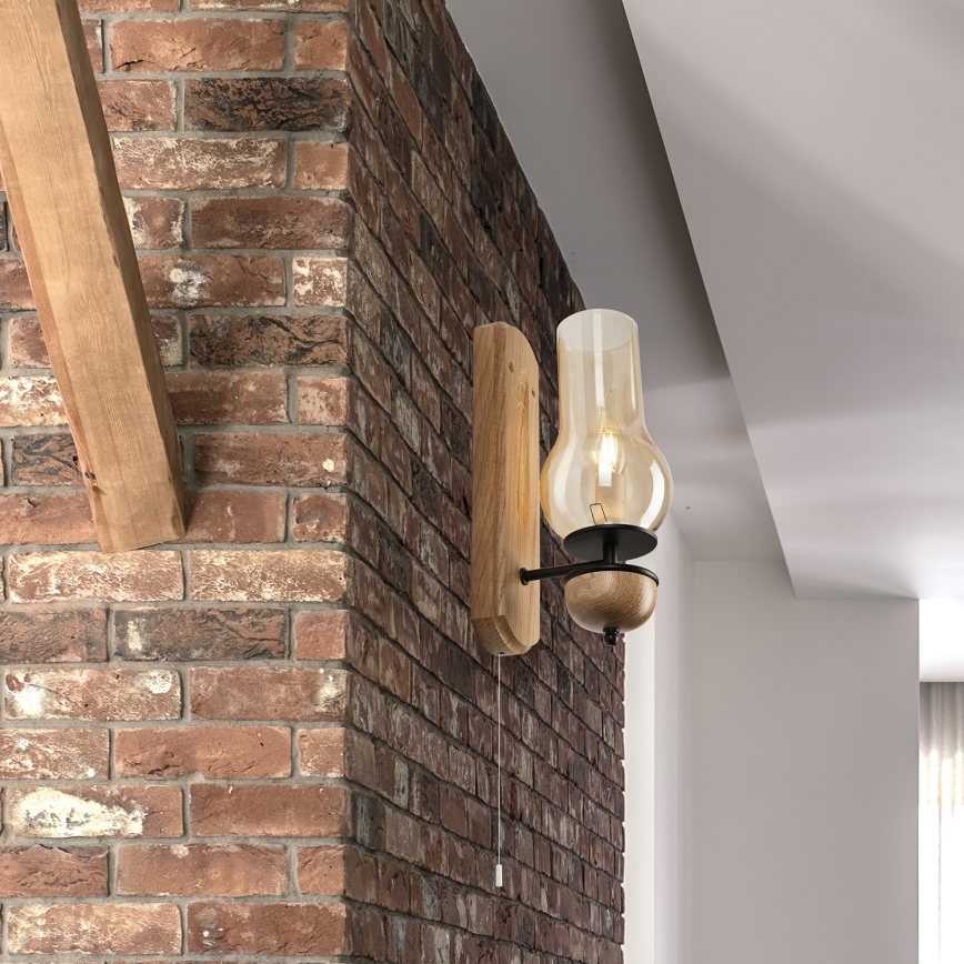 Brilagi - LED Wandlamp COTTAGE 1xE14/40W/230V eiken/bruin